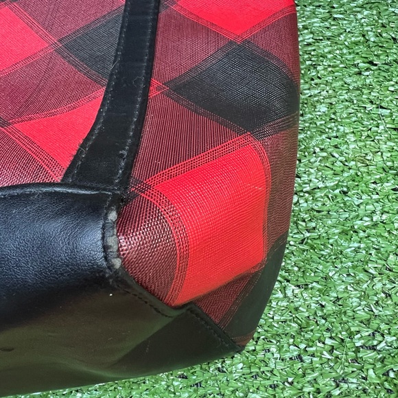 Victoria’s Secret Black Red BUFFALO Plaid Weekender Tote Bag. - Picture 11 of 17